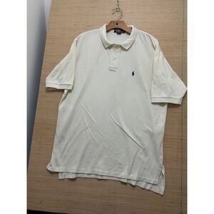 Polo by‎ Ralph Lauren Polo Shirt Classic Fit Mens XL Ivory Short Sleeve